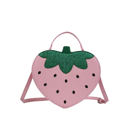 Pink Kawaii Strawberry Crossbody Bag