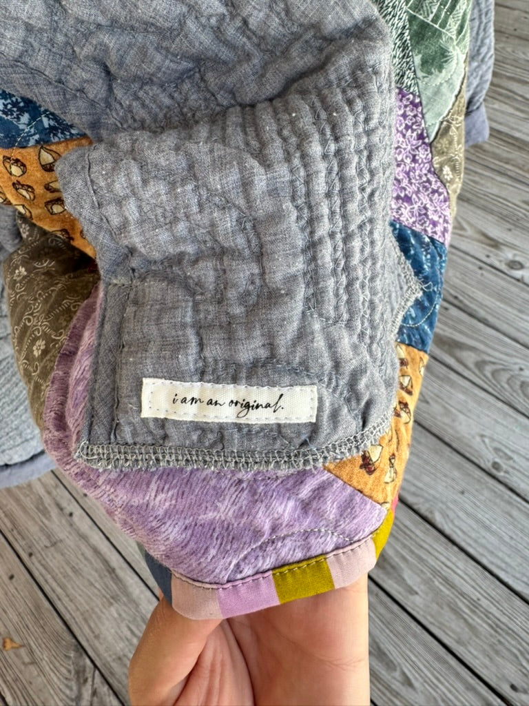 Vintage String Patchwork Quilted Jacket