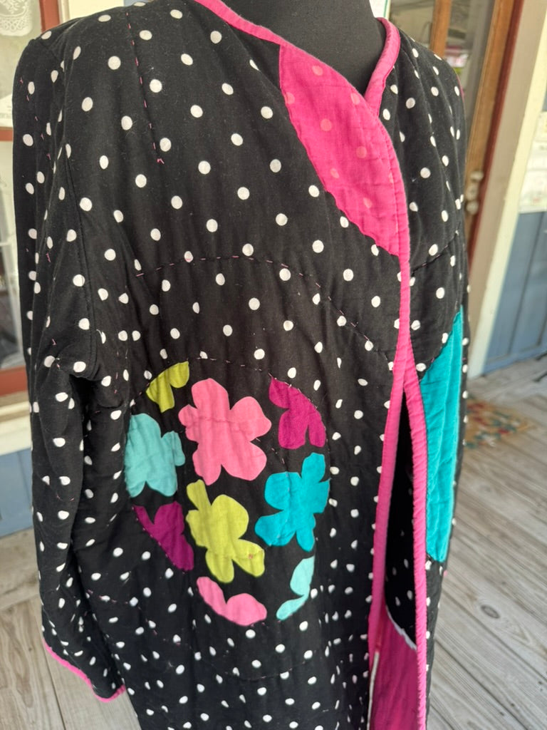 One-of-a-Kind Polka Dot Quilted Jacket