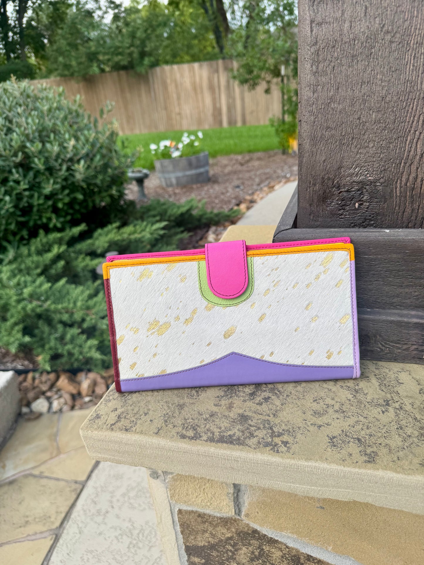 Purple Spine Mara Leather Wallet
