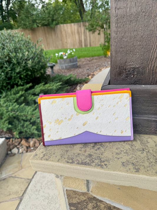 Purple Spine Mara Leather Wallet
