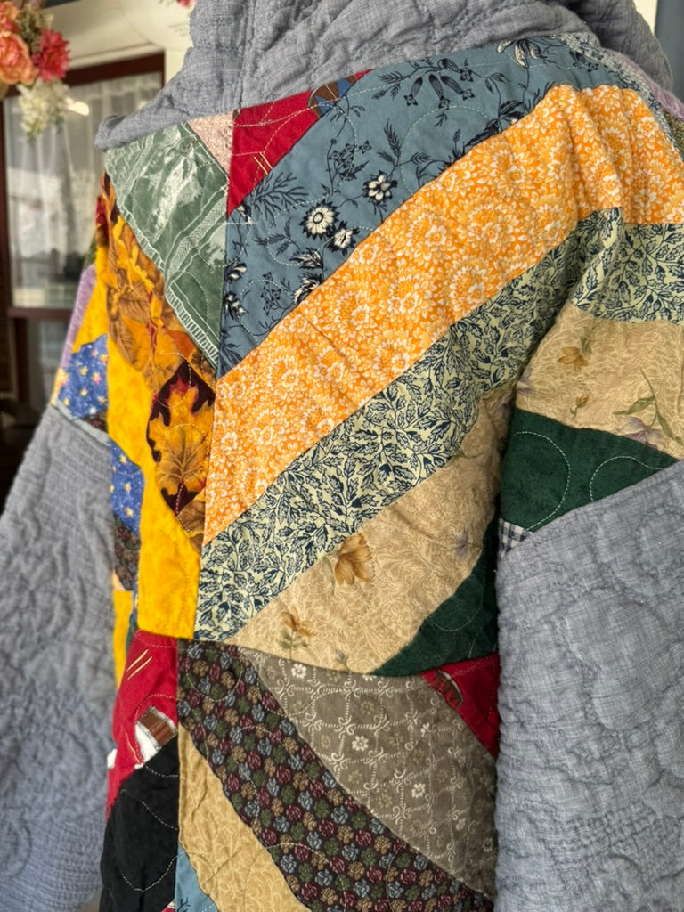 Vintage String Patchwork Quilted Jacket