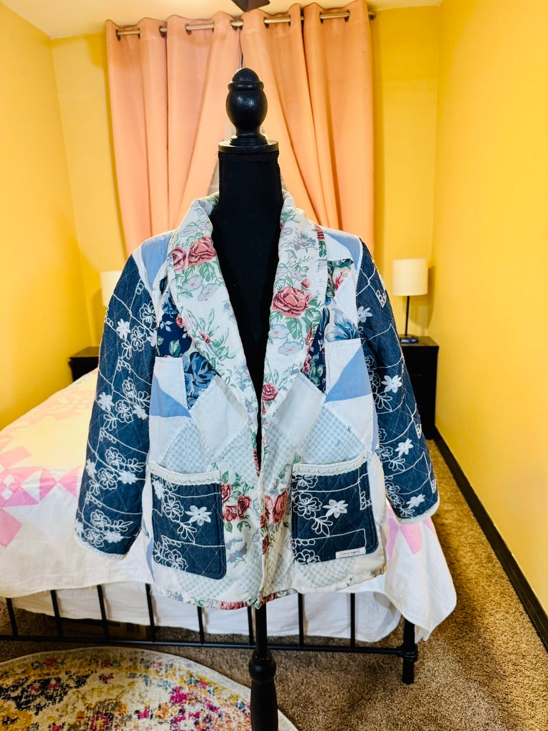 Quilted Jacket - Frankenstein Floral