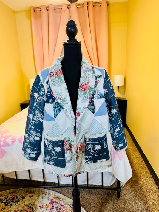 Quilted Jacket - Frankenstein Floral