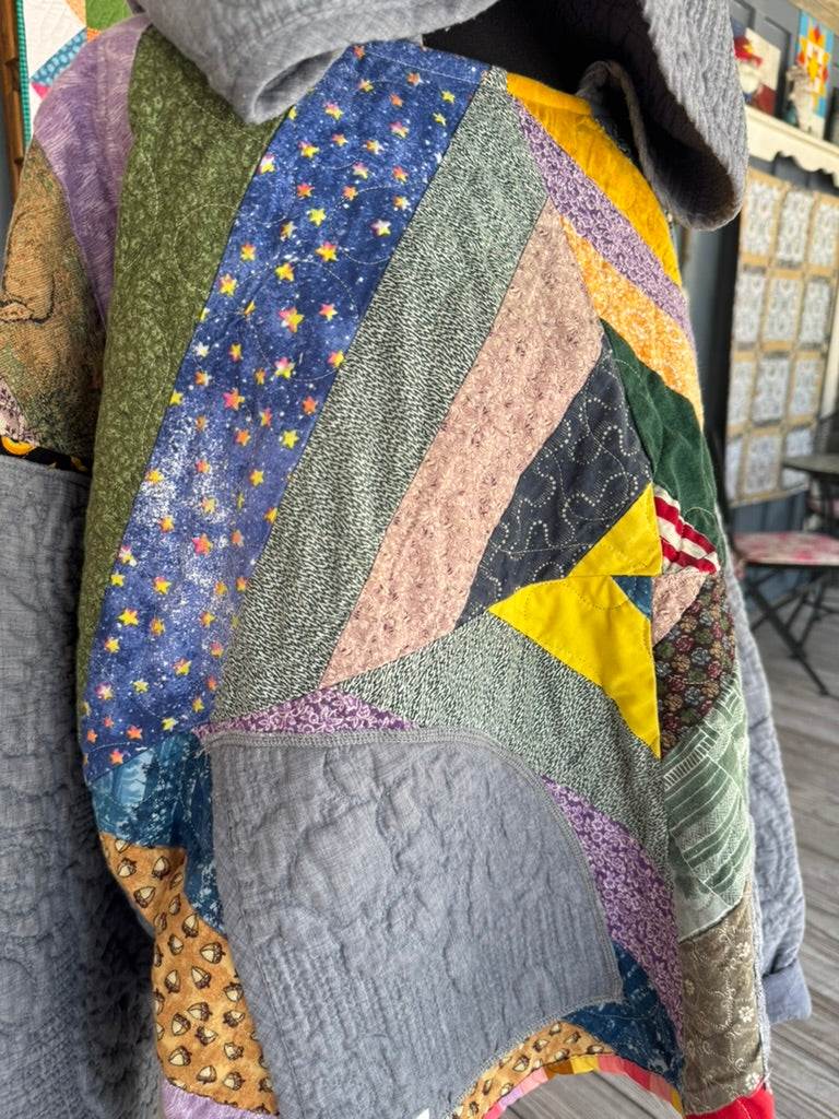 Vintage String Patchwork Quilted Jacket