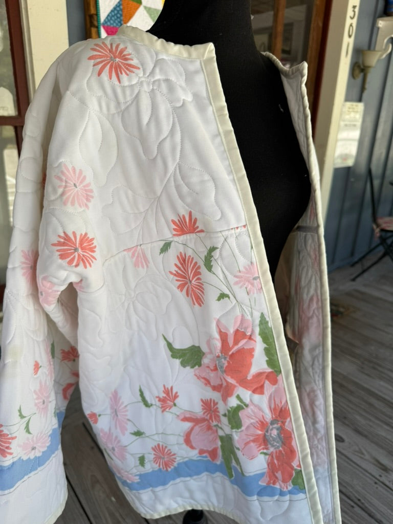 Vintage Tablecloth Quilted Jacket