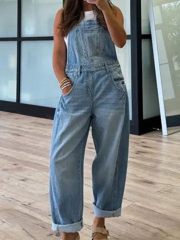 Barrel Denim Overalls