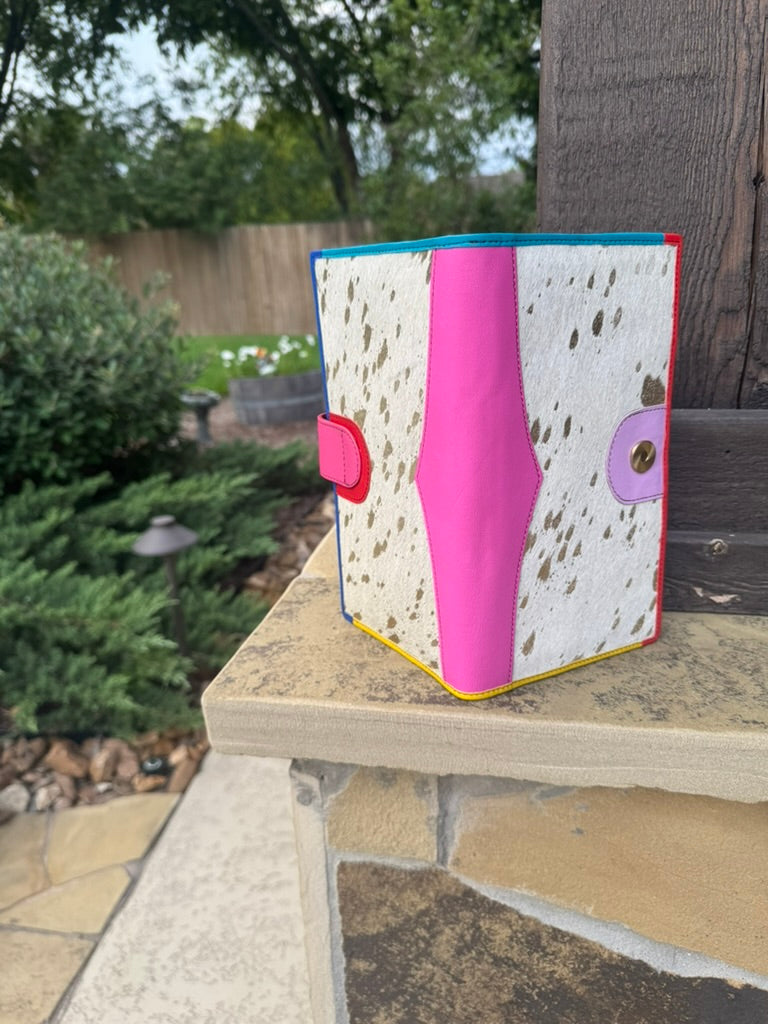 Pink Spine Mara Leather Wallet