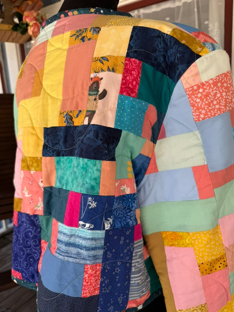 Patchwork Quilted Jacket - Cropped