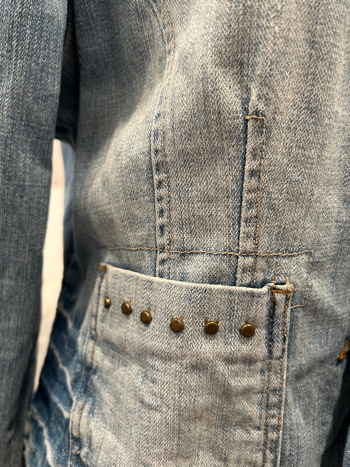 Redesigned Denim Blazer Jacket - Cowgirls and Cacti