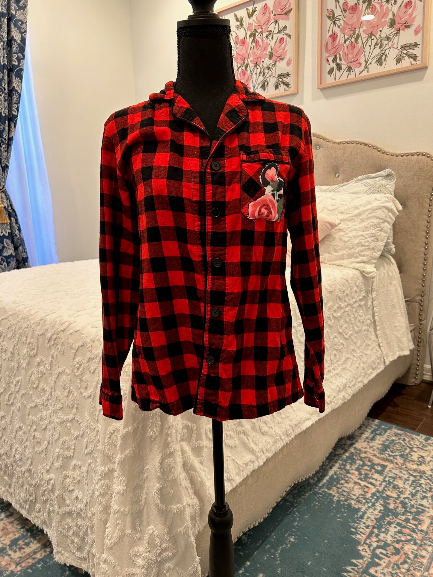 Redesigned Flannels - Floral Texas Flannel Sleepwear Top