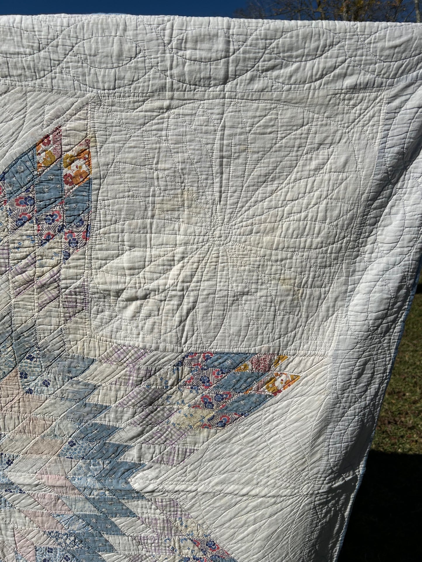 Vintage Quilt - Hand-Quilted Lone Star