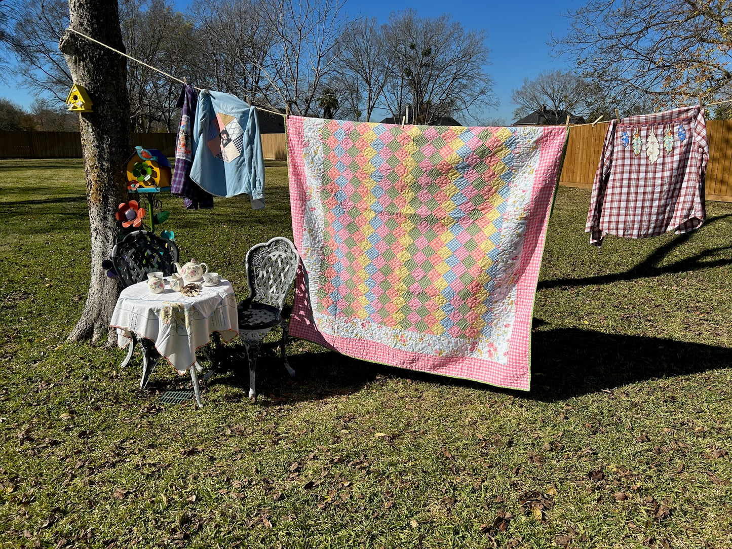 Vintage Quilts - Gingham Chandelier