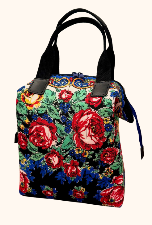 Downtown Tote - Vintage Red Rose