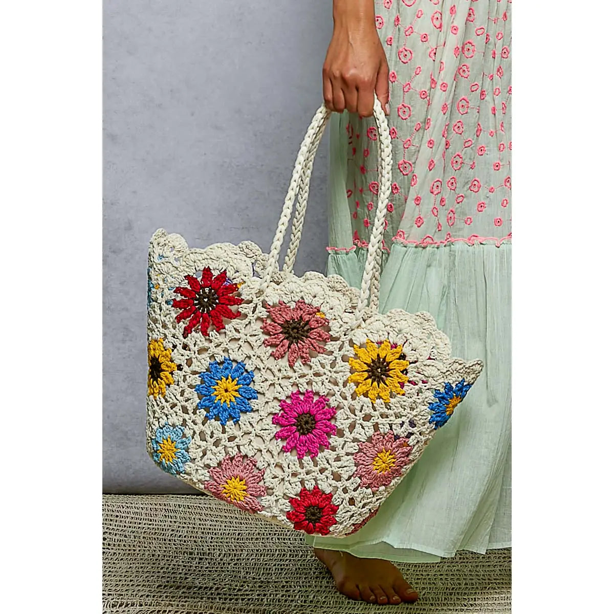 Floral Crochet Handbag