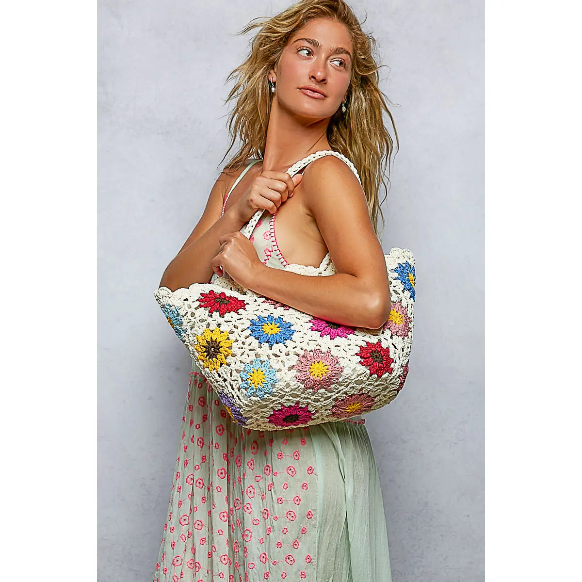 Floral Crochet Handbag