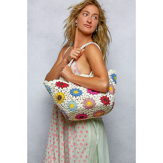 Floral Crochet Handbag