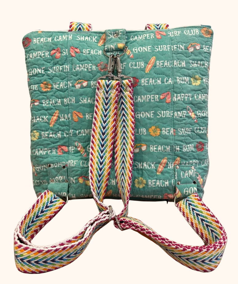 Happy BeachComber Quilted Backpack