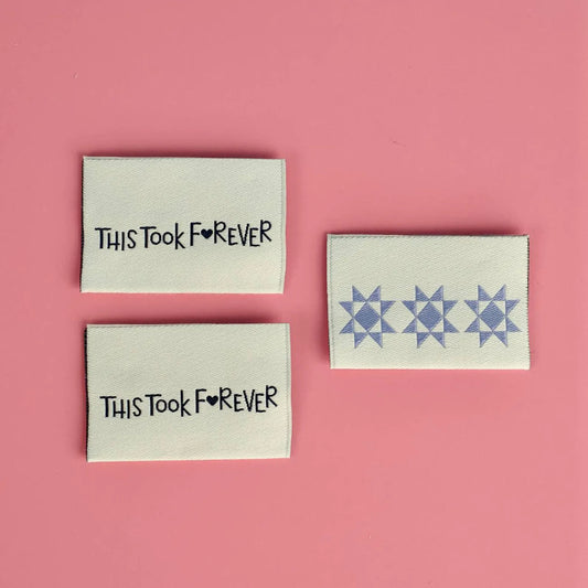 Kati CupCake - This Took Forever Woven Label