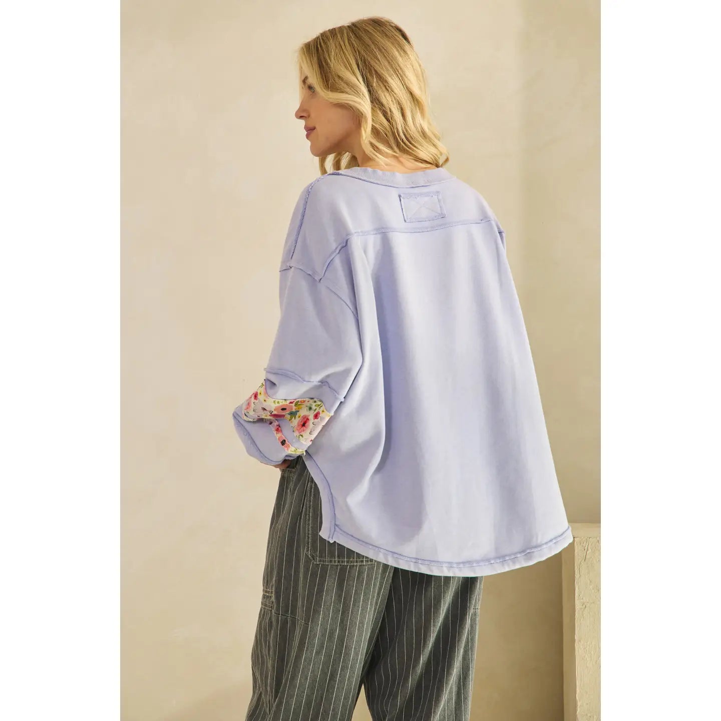 Daisy Patch Appliquéd Long-Sleeved Sweatshirt